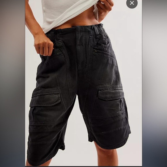 Free People Tan Women's Cargo Shorts - Picture 2 of 6